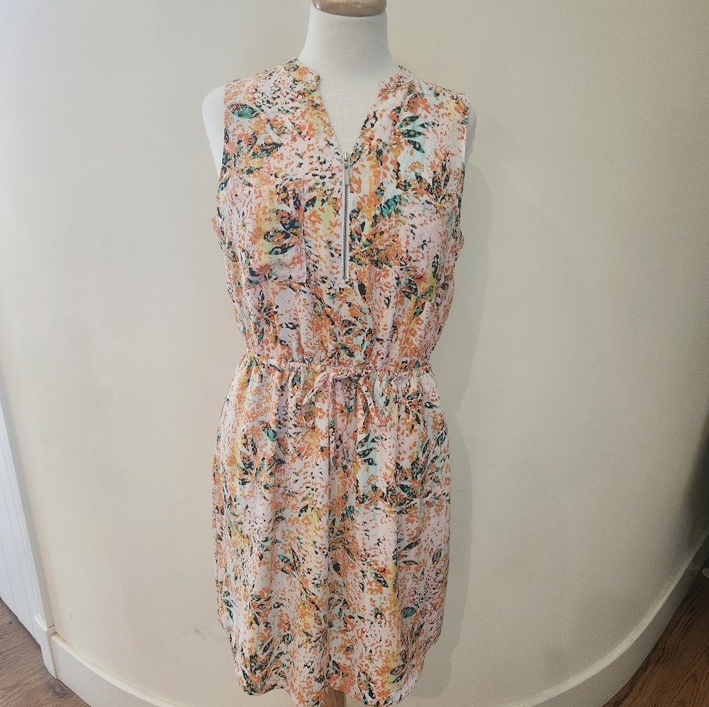 APT. 9 Summer Casual Sinch Waist Zipper Dress